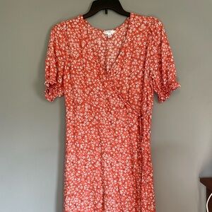 Time & Tru floral wrap dress large